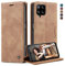owlhold Cover Samsung Galaxy A12/M12,Cover Samsung Galaxy A12/M12 Magnetica Portafoglio Flip[Antiurtoo][Cavalletto][Carta Fessura] Custodia Pelle per Samsung Galaxy A12/M12-Marrone