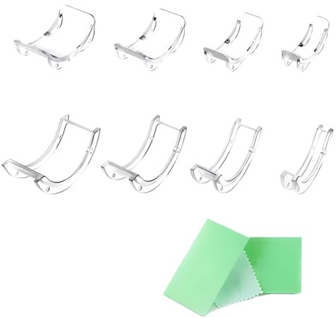 Ringverkleinerer Unsichtbar Ring resizer - Ringgrößenversteller für lose Ringe, Ringgrößenversteller passend für alle Ringe, verschiedene Größen (8PC)