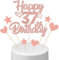 Anlgdi Tortendeko Happy Birthday Deko Kuchendeko 37. Geburtstag Frau, Kuchen Topper Happy 37th Birthday Roségold, Cake Topper 37 Jahre Torte Kuchen Deko für Geburstagstorte Deko 37. Frauen