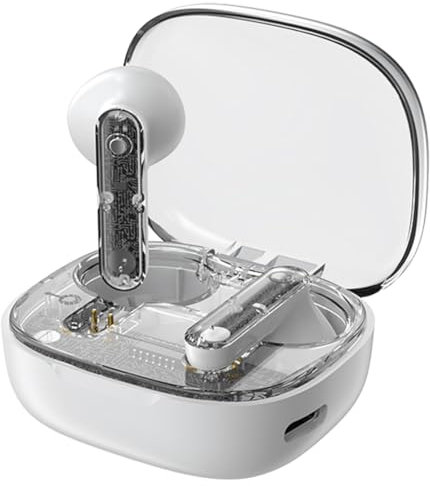 Kopfhörer Kabellos Bluetooth 5.3, 4g Mini In Ear Kopfhörer mit 4 HD Mic, 50H Tiefer Bass Spielzeit Wireless Earbud, 2024 Bluetooth Kopfhörer mit Hi-Fi Stereo Ohrhörer Sport, USB-C Ladecase(Weiß)