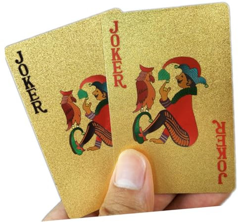 ifundom Plastik Pokerkarten Glänzend Wasserfestes Spielkarten Für Pokerspiel Unterhaltungsporp Mit Kreativen Mustern Und Farbigen Zubehörteilen Für Zuhause Bar Büro