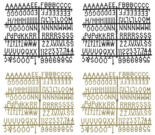 PATIKIL 3/4 Zoll Buchstabentafel-Buchstaben nur, 7 Stück 1029 Filz-Buchstaben für Buchstabentafeln Universal für austauschbare Kunststoff-Buchstabentafel-Nachrichtentafel, Bronze, Schwarz