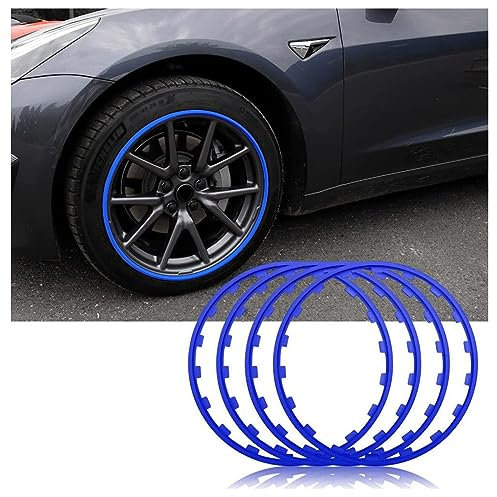 VAYEODEYU Felgenschützer, Felgenschutz Alufelgenschutz, schwarzes Alufelgen-Reparaturset 0824(Blue,19in)