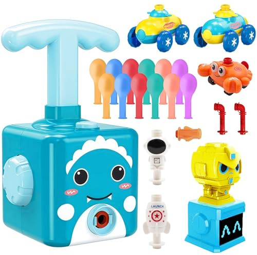 Ballon Auto Spielzeug,Ballonbetriebenes Auto,Autostarter mit Ballon,Inertial Power Balloon Car,Luftfahrzeug-Set,Balloon Car Spielzeug,Lerngeschenke