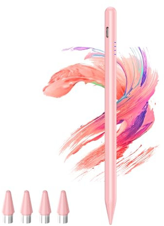 Kenkor Tablet Stift for Android, Stylus Pen für Touchscreens, POM Feder Type-C Active Stift Kompatibel mit Samsung/Huawei/Oppo/Mi/Vivo und Anderen Android Smartphone und Tablet Geräten (Rosa)
