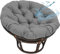 Polster Für Papasansessel,Rundes Auflage, Ersatzpolster Papasan,Bodenkissen Gepolstert Sitzkissen Krabbeldecke Hängesessel Für Korbsessel Outdoor Gartenmöbel Sitzauflage Auflage(Dark Grey,160cm)