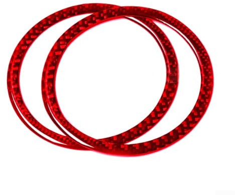 Red Carbon Fiber Trim for BMW E90 3Series Door Speaker 2005 2012 Stylish and Functional Upgrade