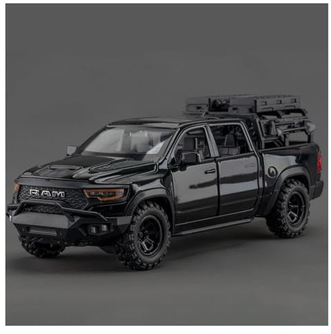 Fahrzeuge anzeigen 1:32 for RAM 1000 TRX Mammoth Pickup Legierung Diecast Metall Auto Modell Geeignet for Geschenk Geben Sammlung oder Geschenk(Black)