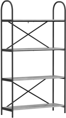 vidaXL Shelf: Rectangular Storage Unit, Modern Furniture Supports for Living Room