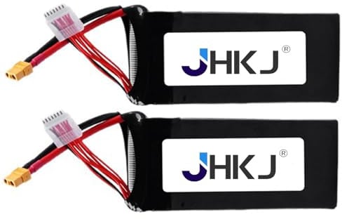 JHKJ Batterie Lipo 6S 9000 mAh, 9500 mAh, 10000 mAh 22,2 V 100C pour Drones, hélicoptères, Avions, Voitures, Bateaux et camions télécommandés.,6s,10000mAh
