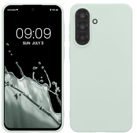kwmobile Hülle für Samsung Galaxy A37 5G TPU Case - Handyhülle unterstützt kabelloses Laden, Flexible Schutzhülle, gummiertes Cover in Cool Mint