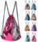 Winmany Mermaid Sequin Drawstring Backpack Glittering Reversible Dance Bag Sports Backpack Bag Outdoor Shoulder Bag