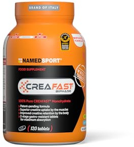 NAMEDSPORT Creafast 120 Compresse | Creatina Monoidrato per Performance e Recupero Muscolare | Integratore per Sportivi, Fitness e Bodybuilding | Pre e Post Workout