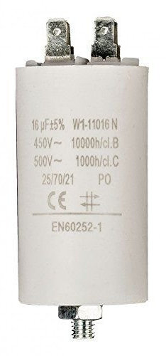 CABLEPELADO Condensador de arranque para motor eléctrico | Condensador Permanente | monofásico | 4 terminales | Apto para bombas, compresores, lavadoras, maquinas de aire | 450 VAC | 16.0 uF
