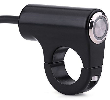Keenso - Interruttore per manubrio 22 mm, resistente alle intemperie, in lega di alluminio, pulsante di accensione e spegnimento luci di stop, fendinebbia a molto altro Versione Blue Ray