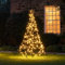 Lights4fun 2m Fairybell LED Baum Lichterpyramide Außen