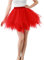 ChicWind Karneval Damen 80er A “bergrAAye Rot Puffy TAllrock TAtA RAcke TAll Petticoat(MEHRWEG), Rot, XL/XXL/XXXL