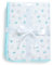 The White Cradle aus Bio-Baumwolle weichste Babydecke für Kinderbett/Bett, mit 3 weichen Stofflagen, umkehrbare Designs, 2 Seiten bedruckter Musselin, Flanell in der Mitte, 95 x 120 cm - Blue Hearts