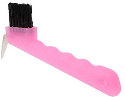 Tubayia Kunststoff Huf Pick Hufkratzer Hufauskratzer mit Bürste für Pferde Hufpflege (Rosa)