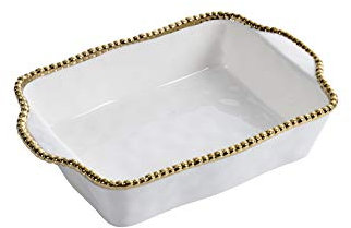 Pampa Bay Golden Salerno - Pirofila rettangolare in titanio, 7,6 x 27,9 x 22,9 cm