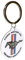 Nostalgic-Art Porte-clé rétro, Ø 4 cm, Ford Mustang – Horse & Stripes Logo – Idée cadeau pour fans de Ford, Official License Product (OLP), en métal, design vintage