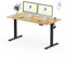 FLEXISPOT Höhenverstellbarer Schreibtisch 160×80cm, mit Haken und 25mm EINTEILIGER Tischplatte, ergonomischer Schreibtisch mit LED-Höhenanzeige und Memory-Funktion (Ahorn, Schwarz)