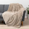 PAVILIA Coperta morbida e soffice in finta pelliccia, color tortora, cammello, pelosa sherpa, calda coperta in pile sherpa per letto, divano, divano, decorativa, pelosa, comoda, spessa, 127 x 152 cm