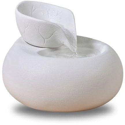 Zen'Light - Trinkbrunnen Toby für Katzen und Hunde - Tränke für Haustiere aus Keramik-Emaille - Wasserspender ohne Farbe, ungiftig - Geschlossener Wasserkreislauf ohne Licht - Höhe 18 cm