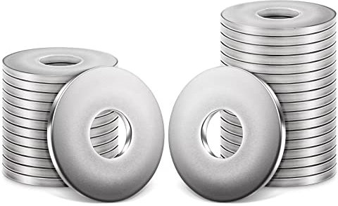 100 Stück Groß Unterlegscheiben M4, Leryati Edelstahl Beilagscheiben DIN 9021 A2 V2A Flach Unterlegscheiben Karosseriescheiben, Rostfreie Flat Washers für Schrauben & Muttern & Gewindestange