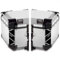 Reflektoren Aufkleber kompatibel mit GIVI Monokey Trekker Outback Topcase Aluminium 42 58 Liter (Schwarz)