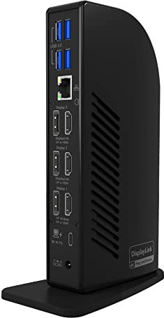 ICY BOX USB-C DockingStation (15-in-1) für 3 Monitore (3x HDMI & 3x DP), 5K 30Hz | 4K 60Hz, 4-fach USB 3.0 HUB, 1x USB 3.2 Gen 2 (10 Gbit/s & 20W PD), Gigabit Ethernet, Audio, IB-DK2256AC