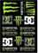 Diyxisk Monster Scratch Auto Aufkleber, Monster Energy Aufkleber Bogen, Sponsoren Aufkleber, Moto Motocross Stickers Kit, für Offroad Motorräder und Helme Motorrad Enthusiasten (Pfote)