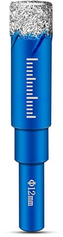 ASNOMY Punta diamantata a secco da 12mm, piccola punta da trapano diamantata da 12 mm, Seghe a Tazza per muratura, piastrelle in porcellana, ceramica, pietra, granito, marmo