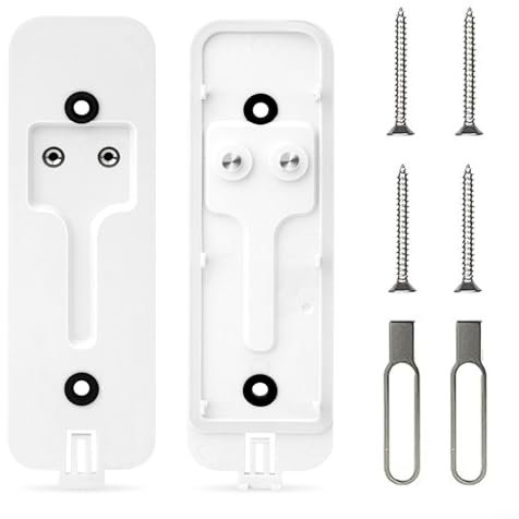 Replacement Mount Bracket Back Plate Mounting Plate Bracket Kit for Video Doorbell (White)