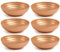 Acan Tradineur - Pack de 6 Platos Hondo Decorativo para Navidad – Reutilizable - Fabricado en España - Capacidad 900 ml - Ø 19 x 5,5 cm - Color Dorado