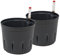 Leni Kulturtopf für Hydrokultur-Systeme Set mit Wasserstandsanzeiger | Größen zur Wahl 5-32 cm rund | Langlebiger Kunststoff (2er-Pack, Ø: 15cm | H: 12cm)