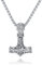 ZIPPICE Thors Hammer Halskette 925 Sterling Silber Wikinger Kette für Herren Thors Hammer Anhänger Keltischer Knoten Halskette Mjölnir Halskette Nordischer Schmuck für Männer mit Edelstahlkette