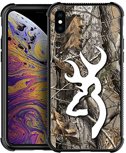 DAIZAG Case Compatible with for iPhone Xs Max,Classic Camo Hunter Jungle Deer Phone Case Shockproof Soft Phone Case Cover for Boy Men Gift Case for iPhone Xs Max