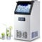 CREWORKS Machine à Glaçons Commerciale 480W 73kg/24h Ice Maker Professionnel 45 Pièces Écran LCD Storage de 10kg pour Maison Bureau Restaurant Bar Café