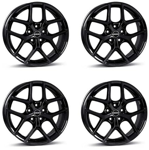4x Borbet Felgen Y 7.5x17 ET45 5x112 black glossy kompatibel mit Skoda Karoq Kodiaq Octavia Superb Yeti