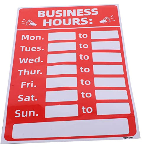 JECOMPRIS Panneaux Horaires Ouverture Adhésifs Réinscriptibles Pour Commerces Étiquettes Horaires Autocollants Imperméables Et Résistants à Usure