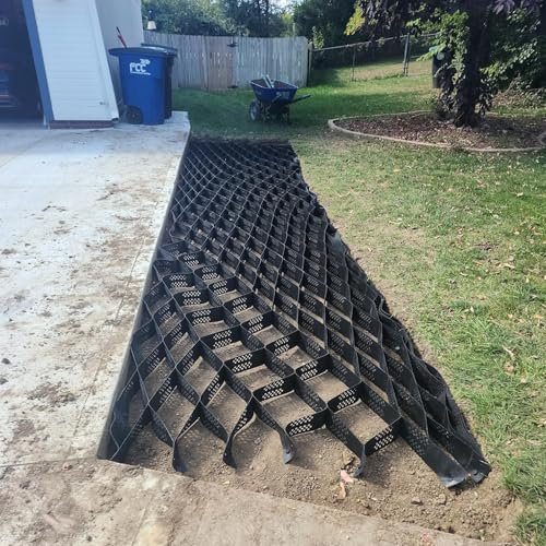 Stabilisateur de Gravier Grille Géo Geo Grid Pour La Stabilisation Heavy Duty, Pavé En Nid D'abeille De 5 Cm Pour La Ferme Équestre De Garden Pathways, Grilles Anti-boue/de Fondation - Polyéthylène(1m
