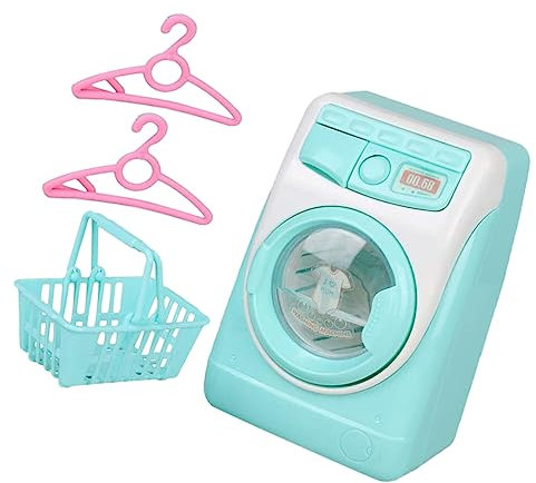 KONTONTY Set Lavatrice Giocattolo Suono E Luce Lavatrice Giocattolo A Cilindro Per Ragazzo Ragazza Materiale Plastica Sicura E Leggera Resistente All'usura