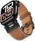 ALFARAY Compatible con Correa Apple Watch Ultra 1 2 49mm, Cuero Correa de 25mm con Conector de Acero Inoxidable Móvil para iWatch Series 10 46mm 9 8 7 45mm SE 6 5 4 44mm 3 2 1 42mm, Negro/Marrón