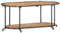 Sufrk Acacia Meuble TV 100 x 42 x 40 cm en bois massif, meuble TV mobile, meuble de télévision, meuble industriel table basse vintage console pour salon