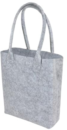 TopTie Felt Tote Bag with Durable Handles Grocery Bags for Travel Heavy Duty Shopping Bag 11.8 X 10 X 3.5 Inch