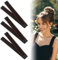 simarro 3 Stück Dutt Maker, Easy Hair Bun Maker Flechthilfe Haare Mädchen Damen Haarknotenmacher Französisch Haar Donut Snap Roll Bun Werkzeug(Dunkelbraun)