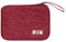 Tunejoy Sac de Rangement Câbles Portable Organisateur pour Electronique Étanche Accessoires Housse Câble pour Clé USB Disque Dûr Cartes Mémoires 24x16,5x1,8 cm Rouge
