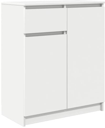 HETFTJN Geschirrschrank Vitrinenschrank Apothekerschrank Küche Kitchen Cabinet - Sideboard mit Schublade Weiß 71x35x84 cm Holzwerkstoff für Wohnzimmer Flur Outdoor Arbeitszimmer