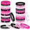 DPKOW 30 x Octobre Rose Bracelets en Silicone pour Sensibilisation au Cancer du Sein Octobre Rose Ruban Accessoires Goodies Cadeau, Lutte Croire Force Courage Espoir